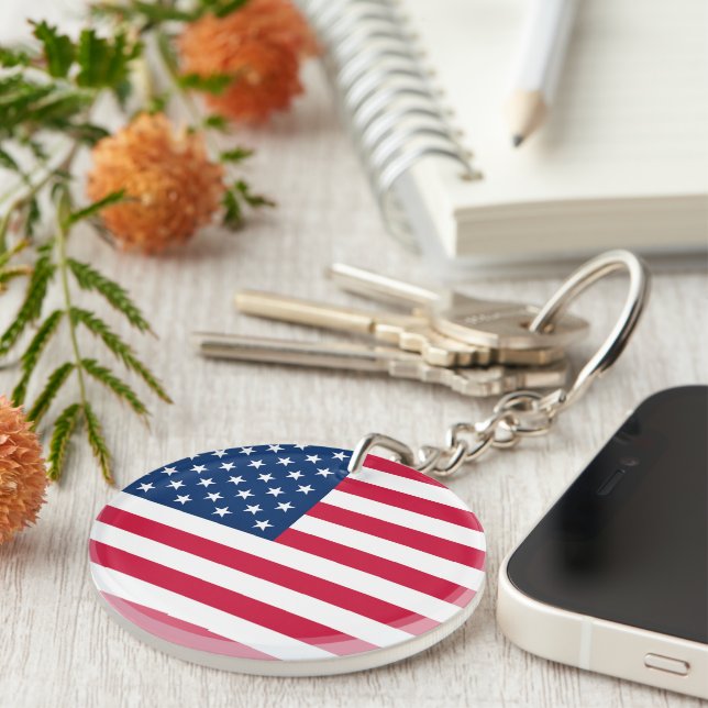 Porte-clefs Drapeau américain Porte - clé USA (Devant droit)