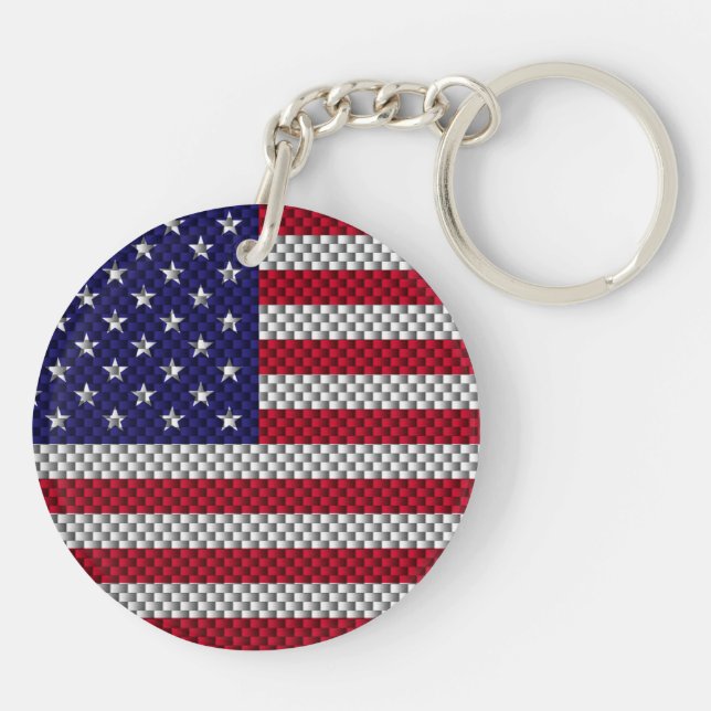 Porte-clefs Drapeau américain sur l'impression de déco en fibr (Dos)