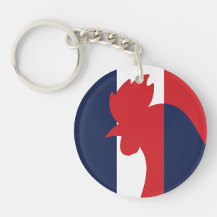 Porte-clefs Drapeau animal national français Gallen France