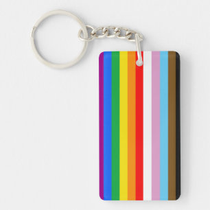 Porte-clefs Drapeau arc-en-ciel de la fierté LGBTQ+ INCLUSIF