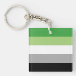 Porte-clefs Drapeau Aromantique