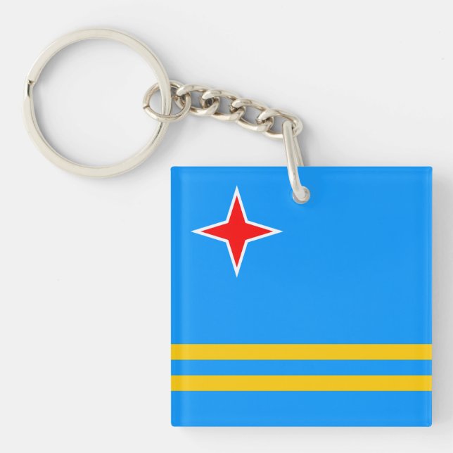 Porte-clefs Drapeau Aruba (Devant)