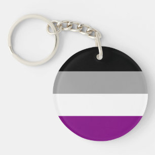 Porte-clefs Drapeau asexuel de fierté