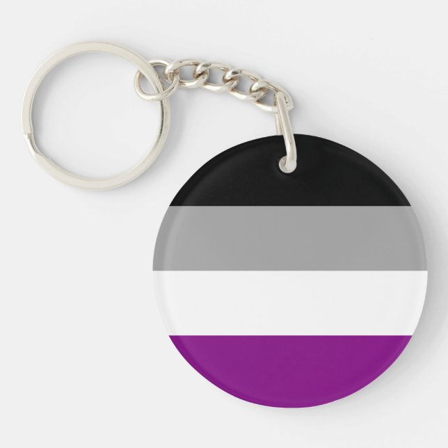 Porte-clefs Drapeau asexuel de fierté (Devant)