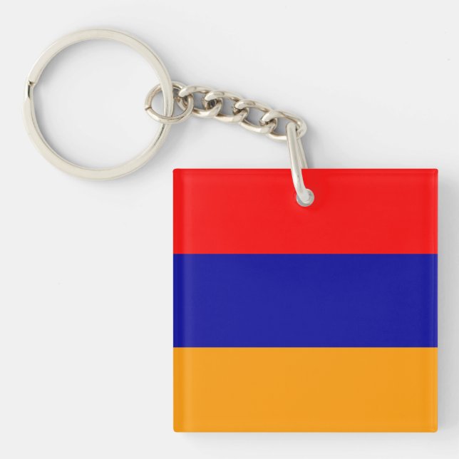 Porte-clefs Drapeau aux couleurs de l'Arménie (Devant)