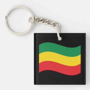 Porte-clefs Drapeau aux couleurs vert, or (jaune) et rouge