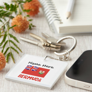 Porte-clefs Drapeau bermudien personnalisé des Bermudes