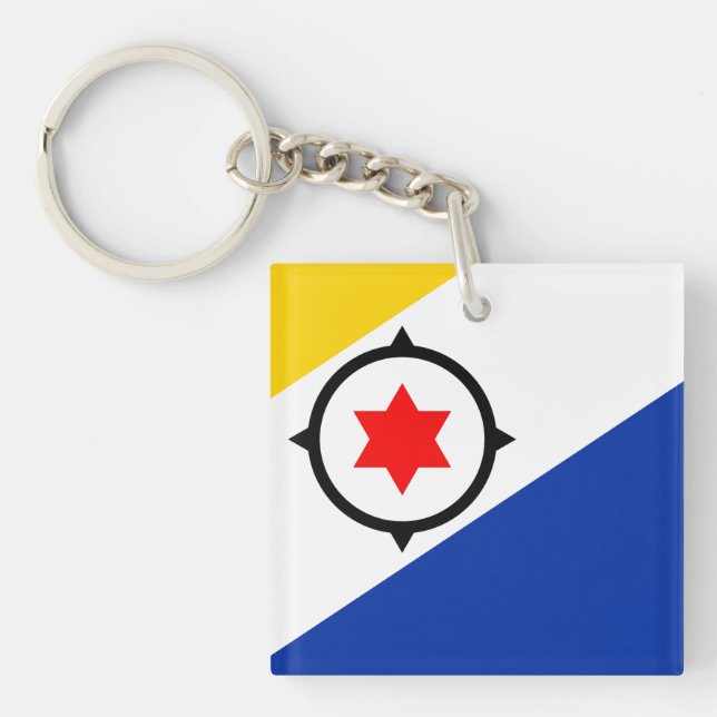Porte-clefs Drapeau Bonaire (Devant)