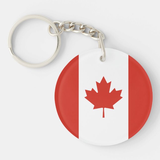 Porte-clefs Drapeau canadien patriotique (Devant)