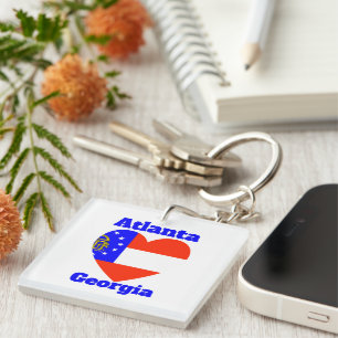 Porte-clefs Drapeau cardiaque Atlanta Georgia