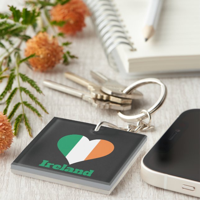 Porte-clefs Drapeau cardiaque en Irlande (Devant Droit)