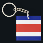 Porte-clefs Drapeau civil du Costa Rica<br><div class="desc">Drapeau patriotique du Costa Rica.</div>