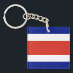 Porte-clefs Drapeau civil du Costa Rica<br><div class="desc">Drapeau patriotique du Costa Rica</div>