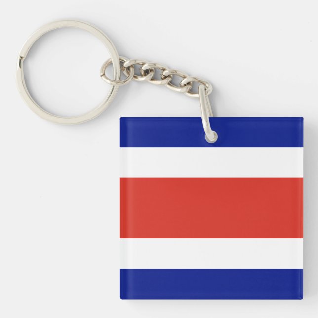 Porte-clefs Drapeau civil du Costa Rica (Devant)