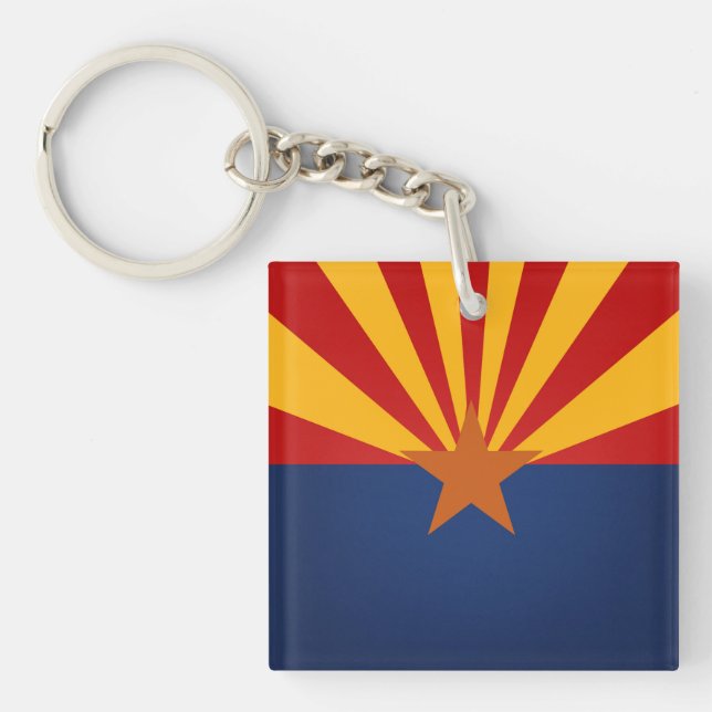 Porte-clefs Drapeau cool De L'État D'Arizona (Devant)