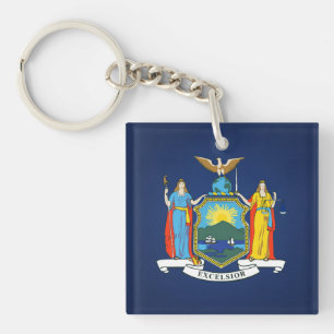 Porte-clefs Drapeau cool De L'État De New York