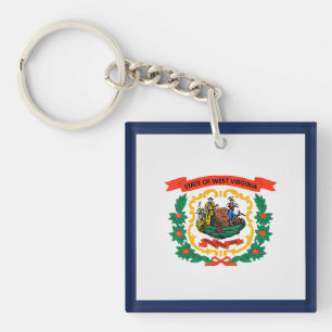 Porte-clefs Drapeau cool De L'État De Virginie Occidentale