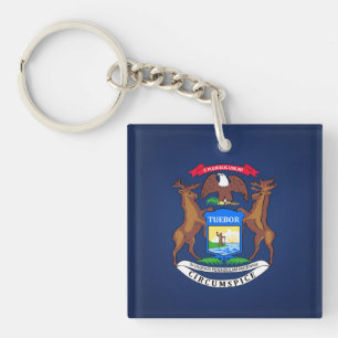 Porte-clefs Drapeau cool De L'État Du Michigan
