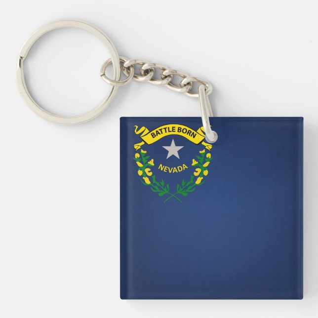 Porte-clefs Drapeau cool De L'État Du Nevada (Devant)