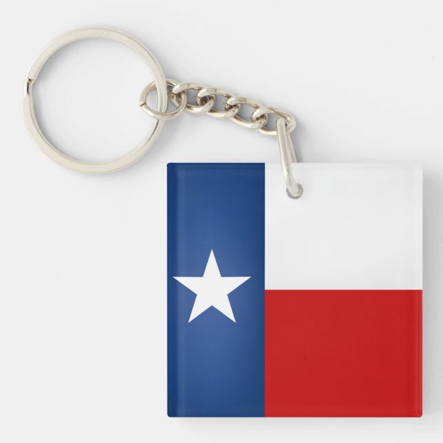 Porte-clefs Drapeau cool De L'État Du Texas (Devant)