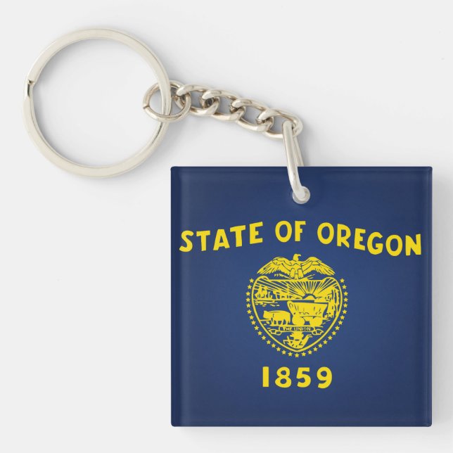 Porte-clefs Drapeau cool De L'Oregon (Devant)
