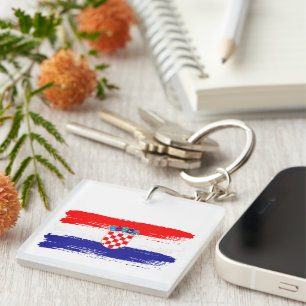 Porte-clefs Drapeau croate Cadeau Football Fan Sports