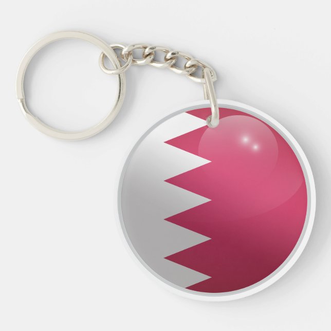 Porte-clefs Drapeau de Bahreïn Cercle Brillant  (Devant)