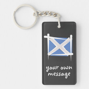 Porte-clefs Drapeau de brosse de l'Ecosse