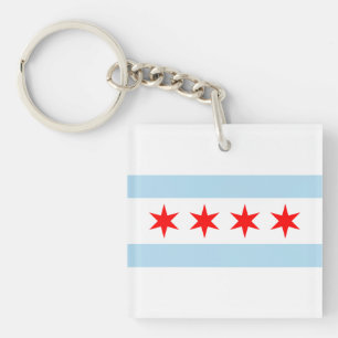 Porte-clefs Drapeau de Chicago