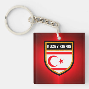 Porte-clefs Drapeau de Chypre du Nord