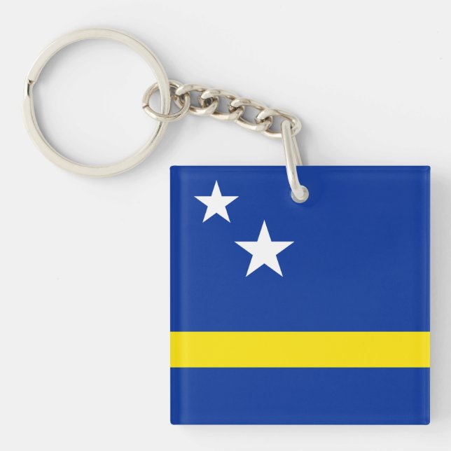 Porte-clefs Drapeau de Curaçao (Devant)