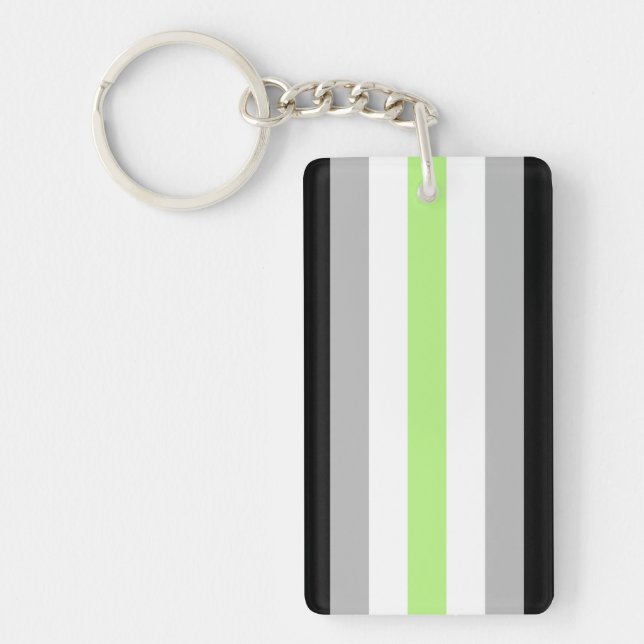 Porte-clefs Drapeau de fierté agender (Devant)