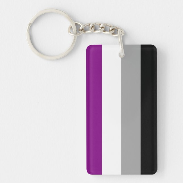 Porte-clefs Drapeau de fierté asexué (Devant)