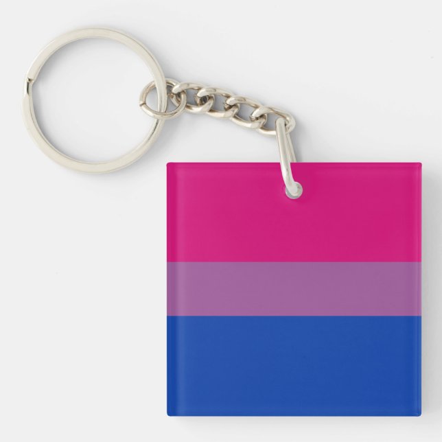Porte-clefs Drapeau de fierté bisexuel (Devant)
