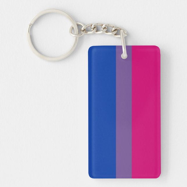 Porte-clefs Drapeau de fierté bisexuel (Devant)