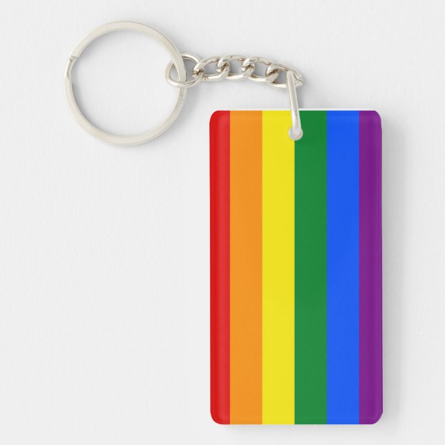 Porte-clefs Drapeau de fierté d'arc-en-ciel (Devant)