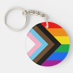 Porte-clefs Drapeau de fierté de progrès LGBTQ+