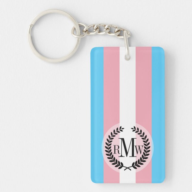 Porte-clefs Drapeau de fierté de transsexuel (Devant)