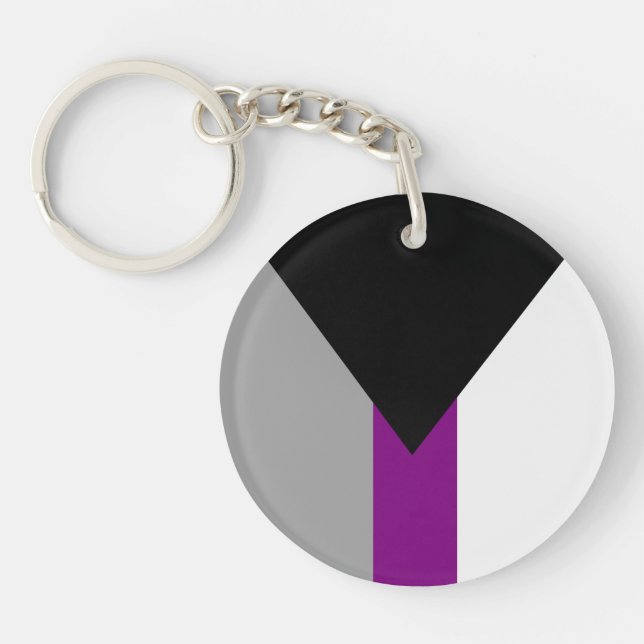Porte-clefs Drapeau de fierté demisexuel (Devant)