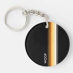 Porte-clefs Drapeau de fierté Gay Bear masculin et élégant woo