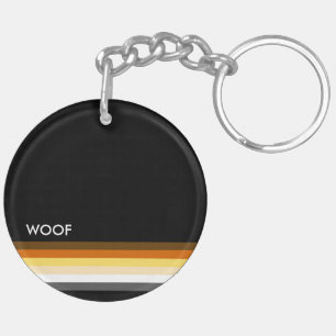 Porte-clefs Drapeau de fierté gay bear masculin et élégant WOO