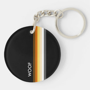 Porte-clefs Drapeau de fierté Gay Bear moderne et propre WOOF