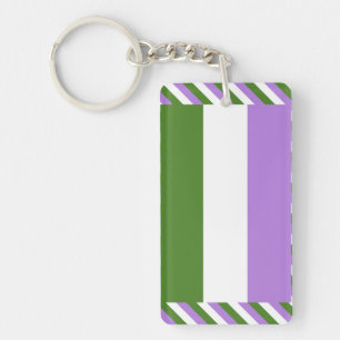 Porte-clefs Drapeau de fierté genderqueer