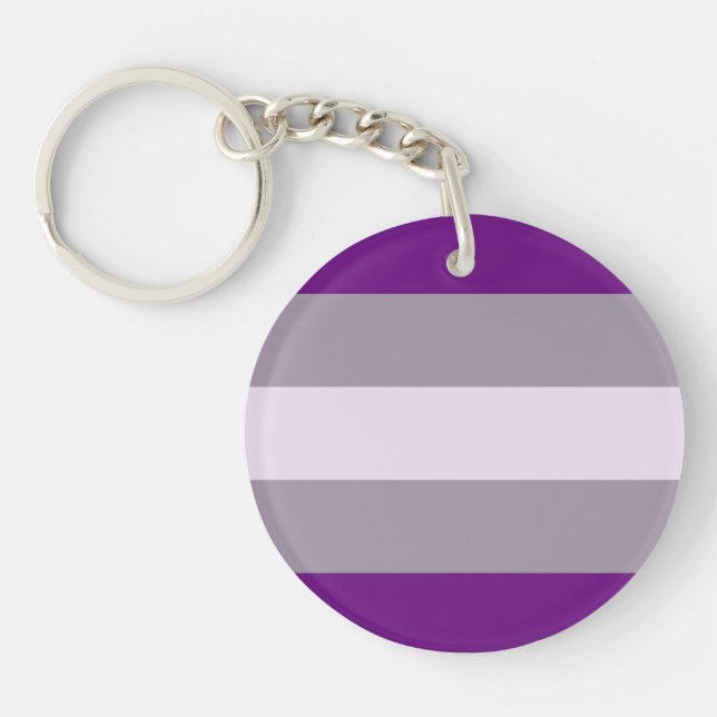 Porte-clefs Drapeau de fierté grise sexuelle (Devant)