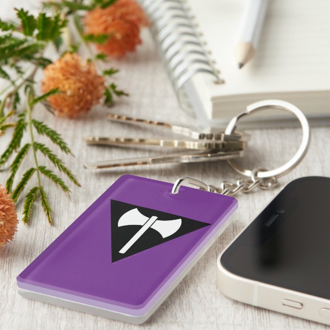Porte-clefs Drapeau de fierté lesbienne SlipperyJoe puissant s (Devant droit)