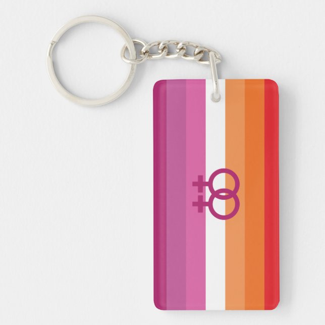 Porte-clefs Drapeau de fierté lesbienne WLW (Devant)