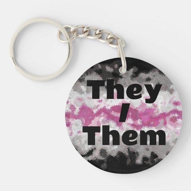 Porte-clefs Drapeau de fierté Libraféminine Boho personnalisab (Devant)