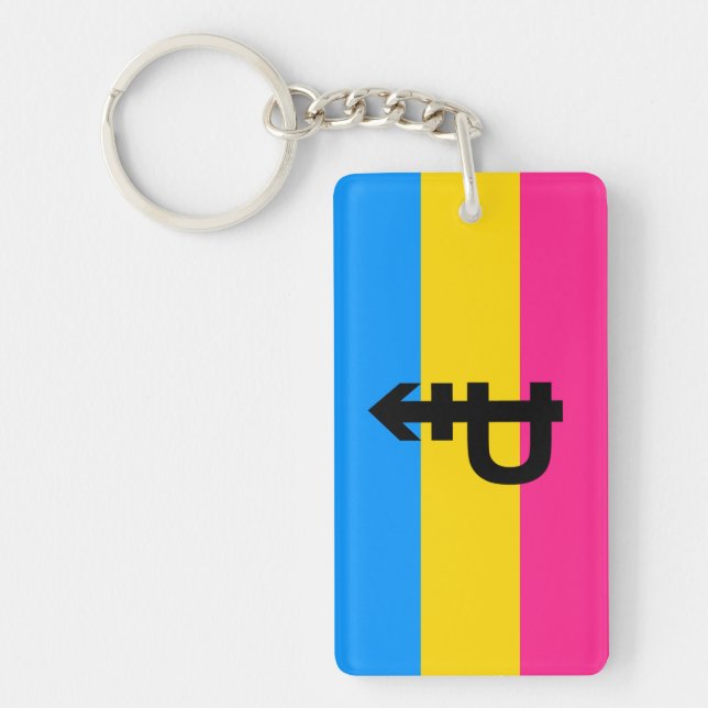 Porte-clefs Drapeau de fierté pansexuelle (Devant)