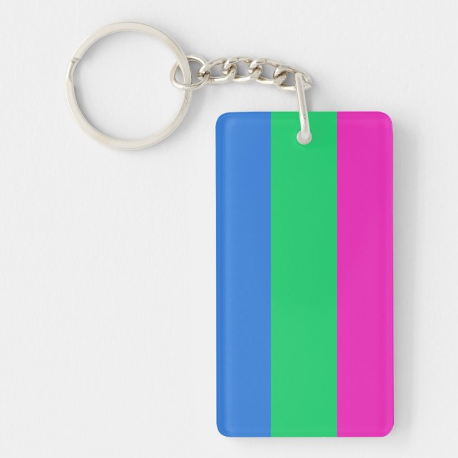 Porte-clefs Drapeau de fierté polysexuelle (Devant)