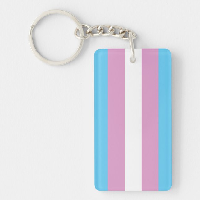Porte-clefs Drapeau de fierté trans (Devant)